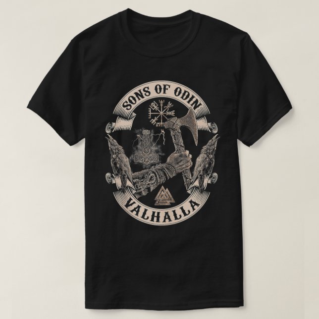 Camiseta ASSASSINATOS DE ODIN- Valhalla Vikings Norse (Frente do Design)