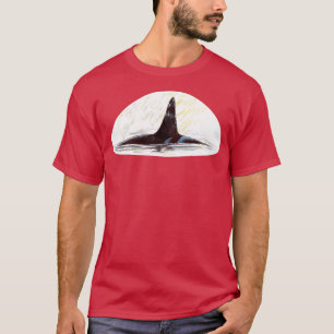 Camiseta Assassino de baleia Dorsal Fin Scribble