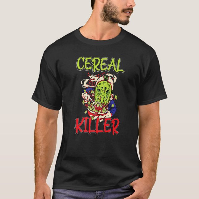 Camiseta Assassino de Cereal Comida Trocadilho Humor Fodora (Frente)