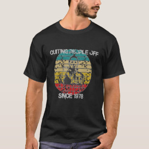 Camiseta Assassino de Halloween Cortando Pessoas Fora da Qu