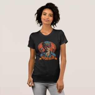 Camiseta Assassino Psycho - Steampunk Retro Comic Art