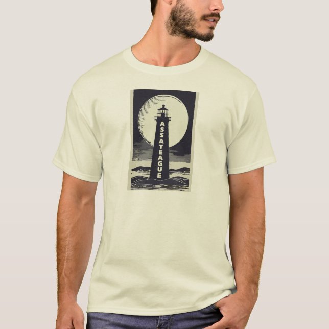 Camiseta Assateague Lighthouse Virginia Moon (Frente)
