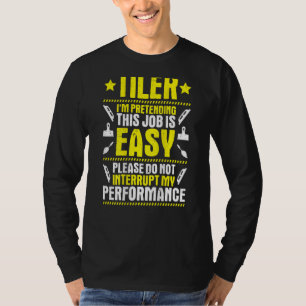 Camiseta Assentador de Azulejos Meu Desempenho Revestidor d