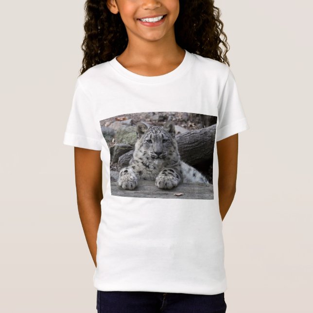 Camiseta Assento de Cub do leopardo de neve (Frente)