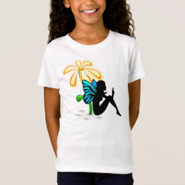 Camiseta Assento feericamente da paz abaixo de uma flor