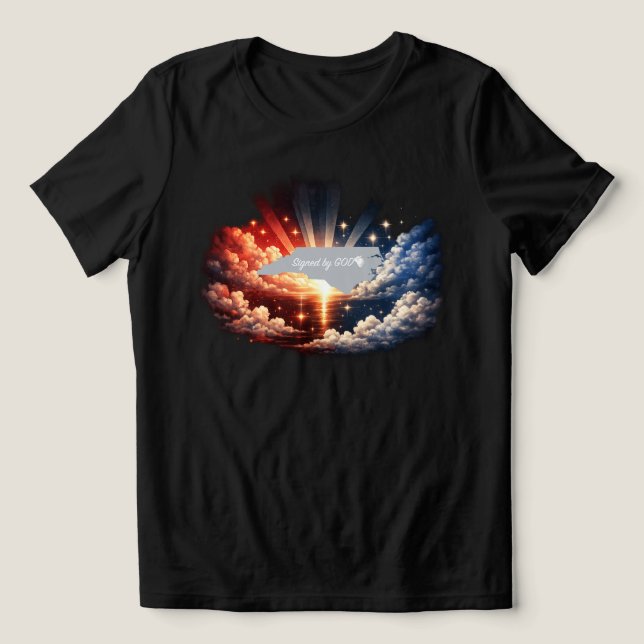 Camiseta Assinado por Deus (Design frontal)