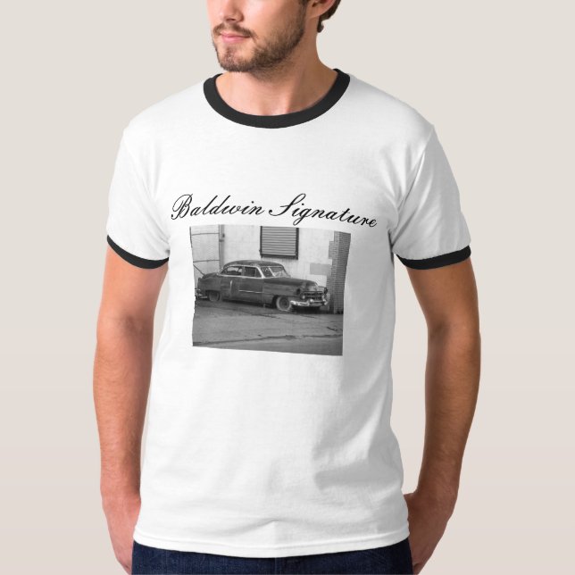 Camiseta Assinatura 1952 de Baldwin do cadillac (Frente)