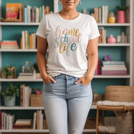 Camiseta Assinatura da vida na escola doméstica