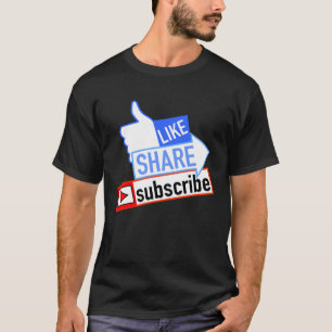 Camiseta Assinatura de Compartilhamento de Mídia Social