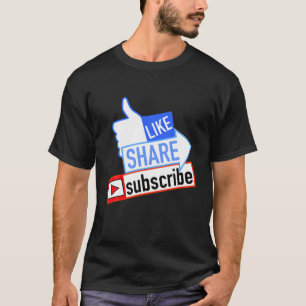 Camiseta Assinatura de Compartilhamento de Mídia Social