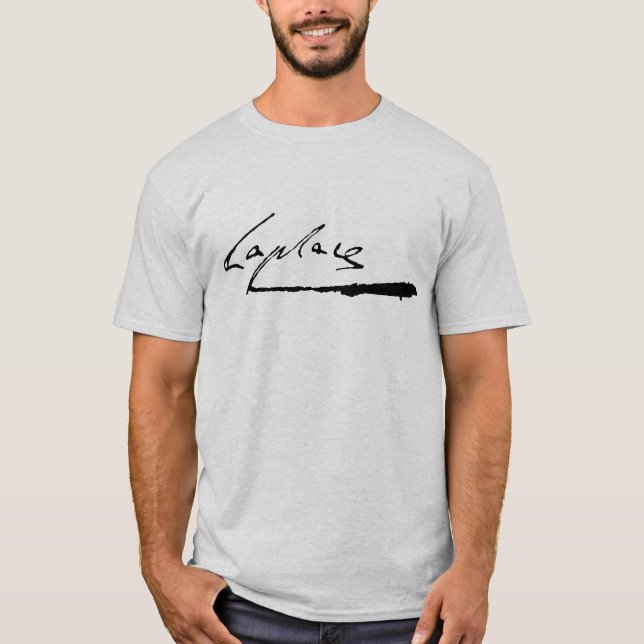 Camiseta Assinatura de Pierre-Simon Laplace (Frente)