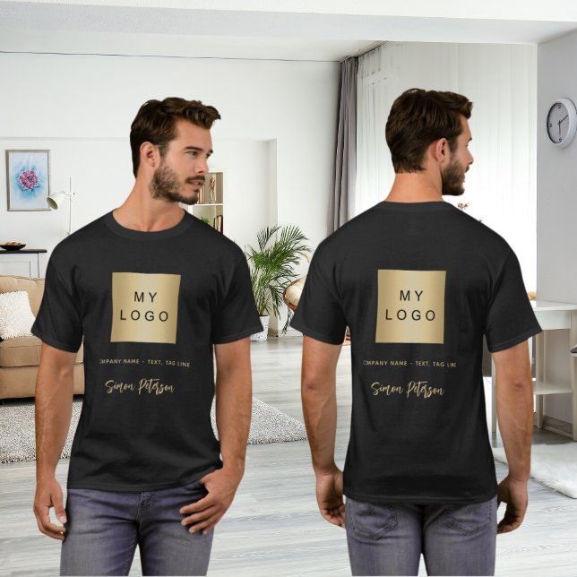 Camiseta Assinatura do logotipo da empresa Black Gold (Criador carregado)