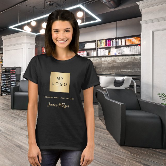 Camiseta Assinatura do logotipo da empresa Black Gold (Criador carregado)