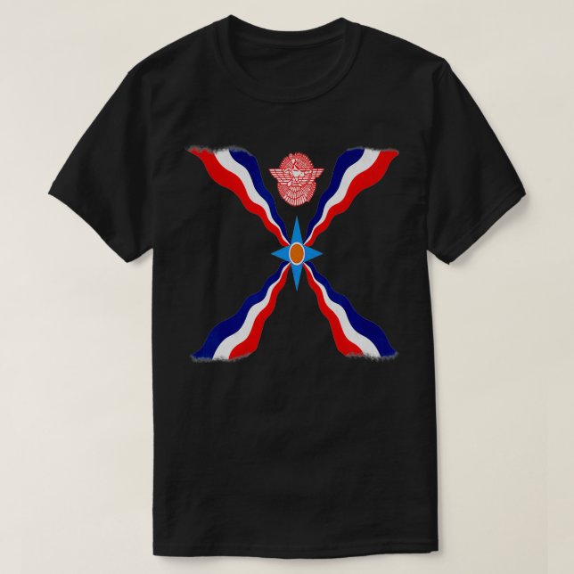 Camiseta Assírio Flag Ator Ashurbanipal King (Frente do Design)