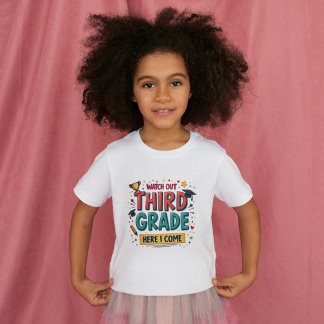 Camiseta Assista ao 3º ano - Divertido Design back-to-Schoo
