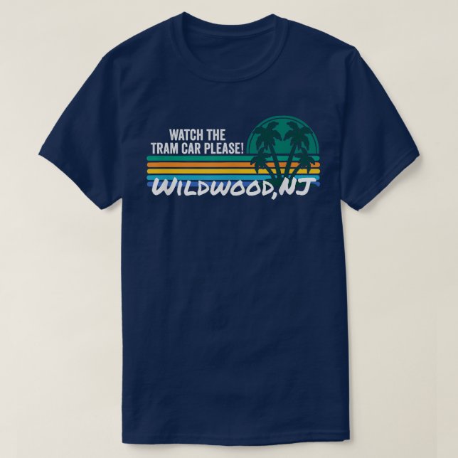 Camiseta Assista Ao Tram Car Wildwood New Jersey NJ P (Frente do Design)