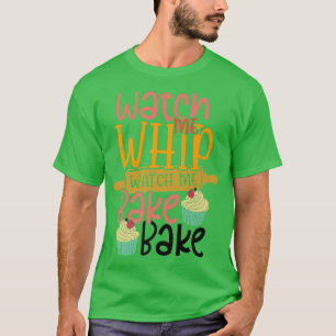 Camiseta Assista-Me Whip, Assista-Me Assar, Assar, Bolo