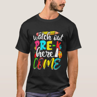Camiseta Assista Pré-K Primeiro Dia De Volta Aos Professore