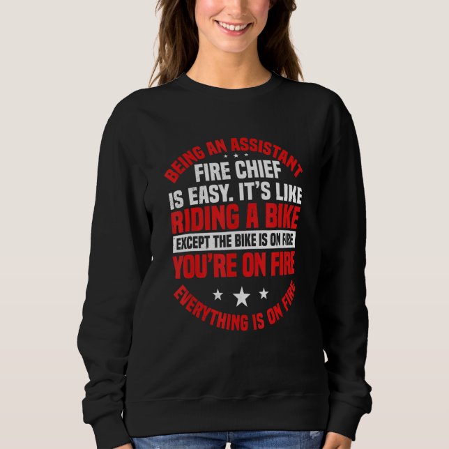 Camiseta Assistant Fire Chief Commanding Officer Riding Bik (Frente)