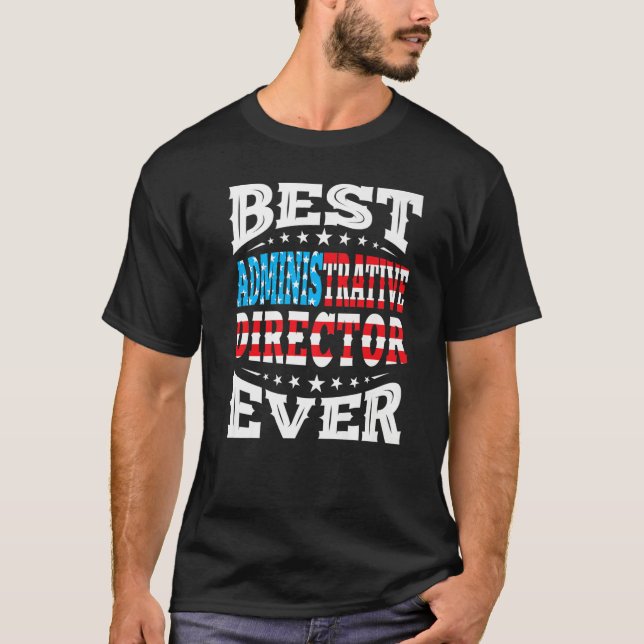 Camiseta Assistente Administrativo 4.º Quarto De Julho Usa  (Frente)