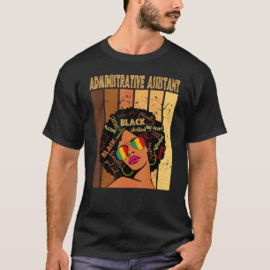 Camiseta Assistente administrativo africano Histor negro