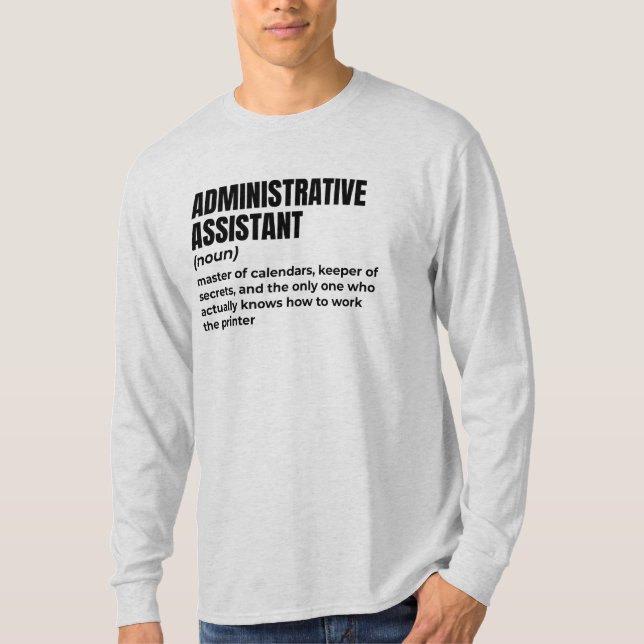 Camiseta Assistente administrativo Humor (Frente)