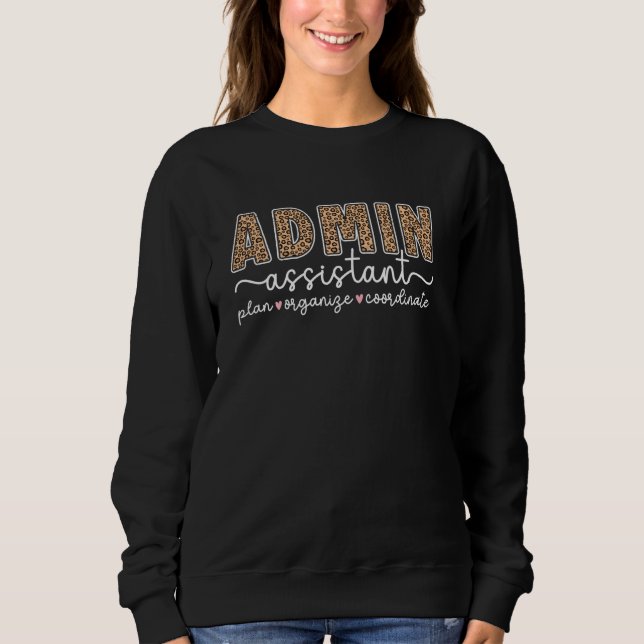 Camiseta Assistente Administrativo Leopard Assistente Admin (Frente)