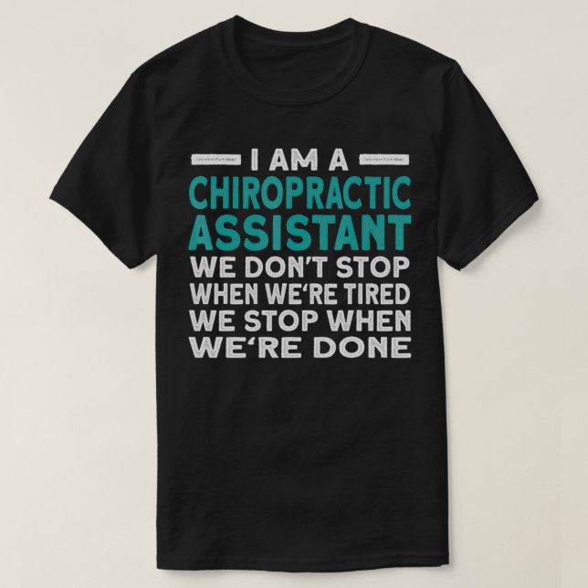 Camiseta Assistente Chiroprático engraçado (Frente do Design)