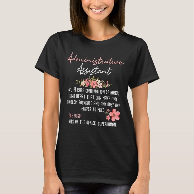 Camiseta Assistente de Administração do Assistente de Admin (Frente)