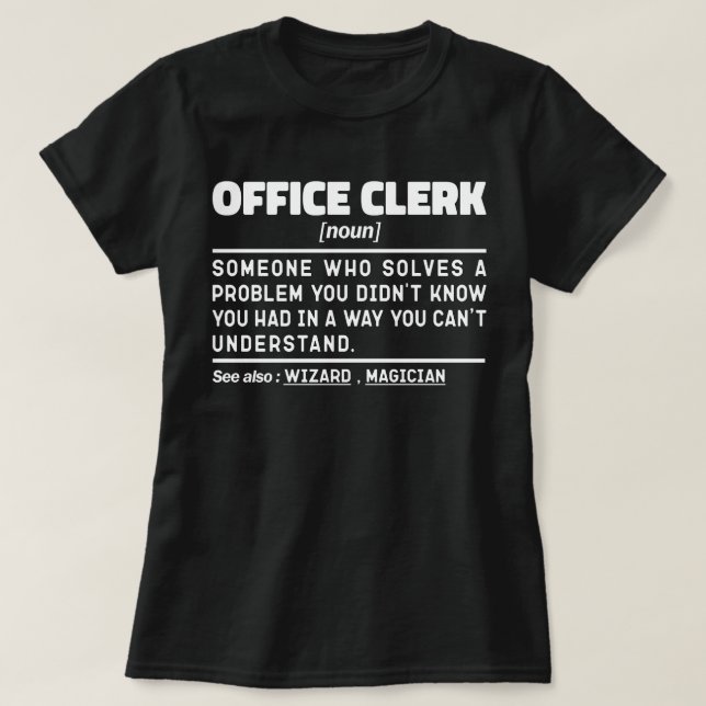 Camiseta Assistente de Administração Profissional do Office (Frente do Design)