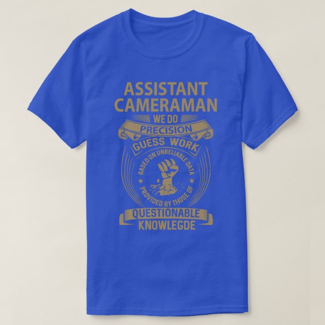 Camiseta Assistente de Cameraman Fazemos Item de Presente d (Frente do Design)