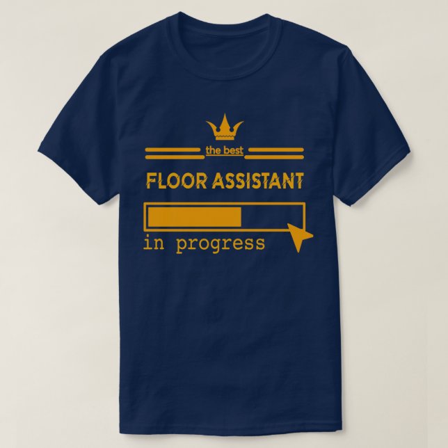 Camiseta ASSISTENTE DE CHÃO em andamento (Frente do Design)