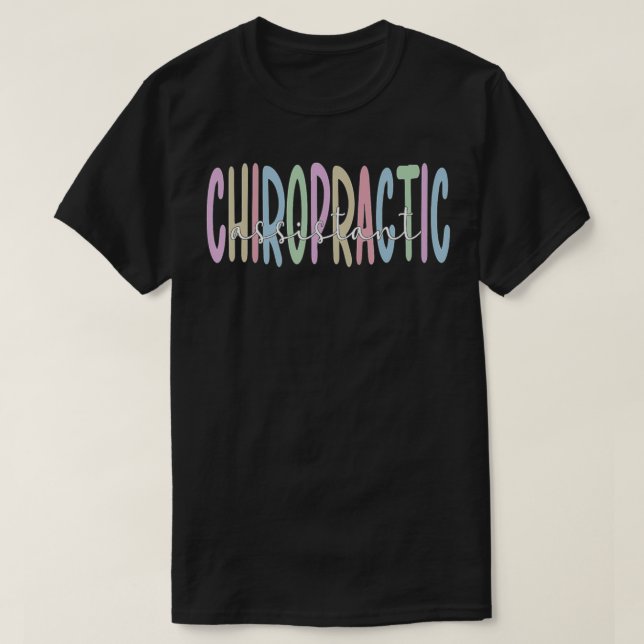 Camiseta Assistente de Chiro Chiropractic (Frente do Design)