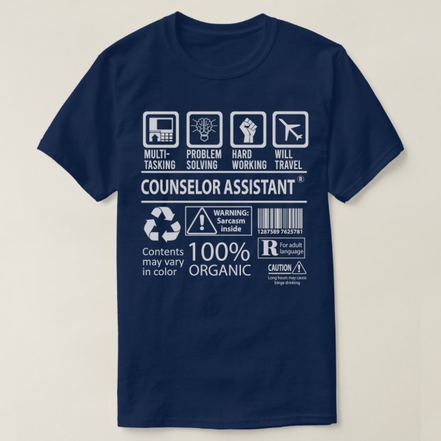 Camiseta Assistente de Conselheiros - Gif de Trabalho Certi (Frente do Design)