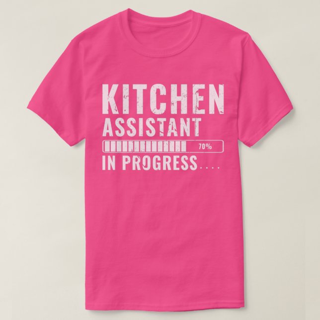 Camiseta Assistente De Cozinha Em Formação Para O Programa  (Frente do Design)