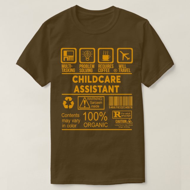 CAMISETA ASSISTENTE DE CUIDADOS INFANTIS NICE DESIGN 2017 1 (Frente do Design)