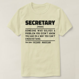 Camiseta Assistente de Empresa de Definição de Noun do Secr