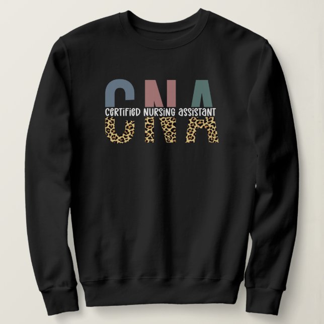 Camiseta Assistente de Enfermagem Certificado CNA Cheetah I (Frente do Design)
