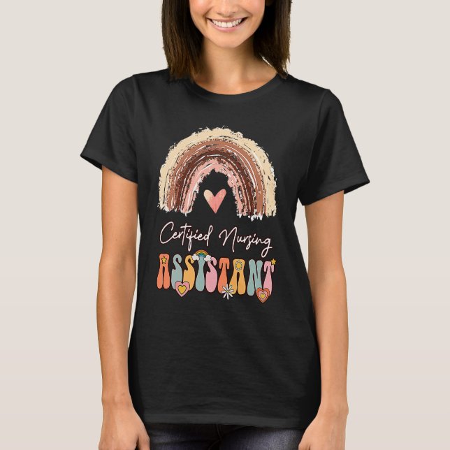 Camiseta Assistente de Enfermagem Certificado CNA Groovy Re (Frente)