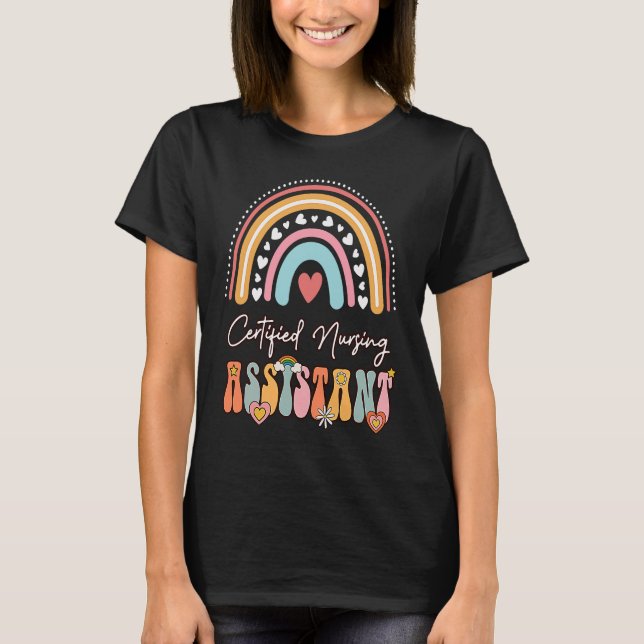 Camiseta Assistente de Enfermagem Certificado CNA Groovy Re (Frente)
