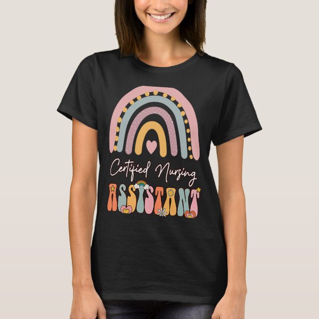 Camiseta Assistente de Enfermagem Certificado CNA Groovy Re (Frente)