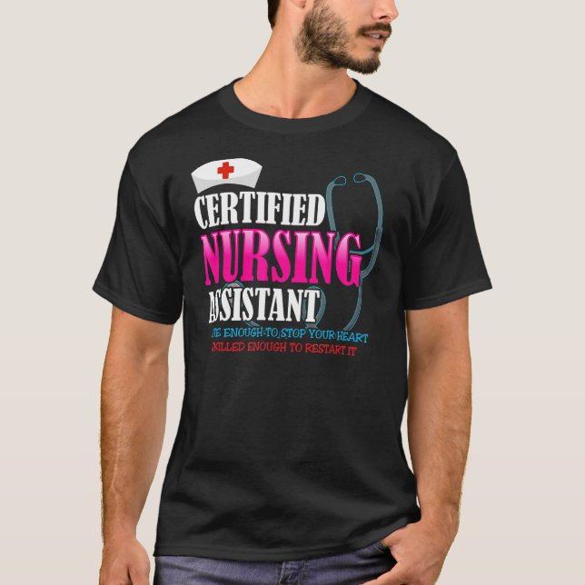 Camiseta Assistente De Enfermagem Certificado Não Pode Ser  (Frente)