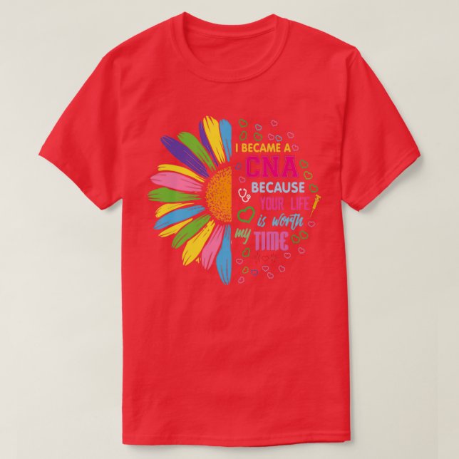 Camiseta Assistente de Enfermagem Certificado Sua Vida Vale (Frente do Design)