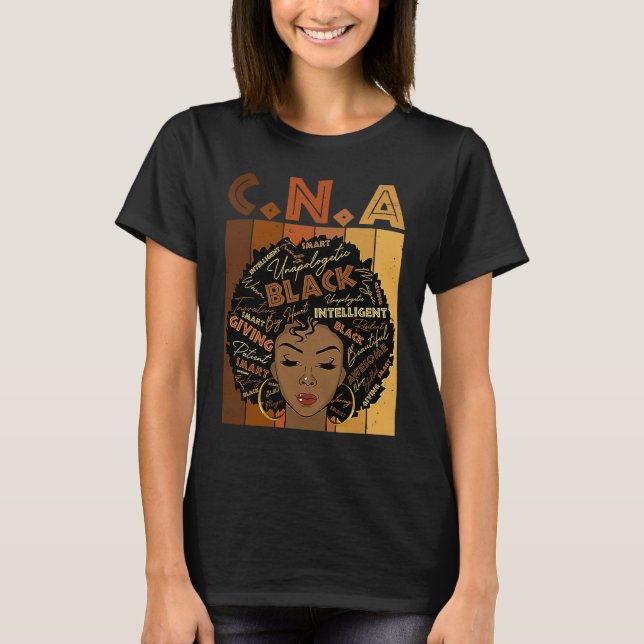 Camiseta Assistente de Enfermagem de Nasa Negra Assistente  (Frente)