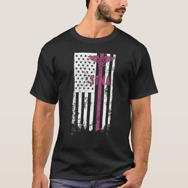 Camiseta Assistente de Enfermagem Testado do Estado de band (Frente)