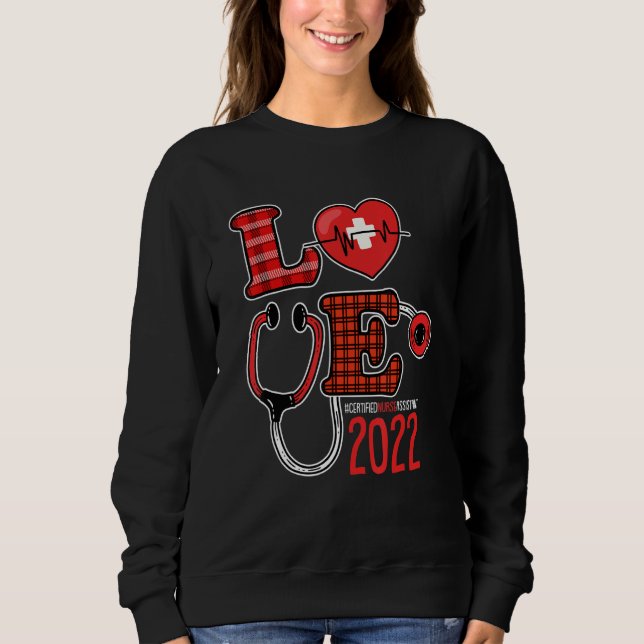 Camiseta Assistente de Enfermeira Certificado 2022 Cute Lov (Frente)