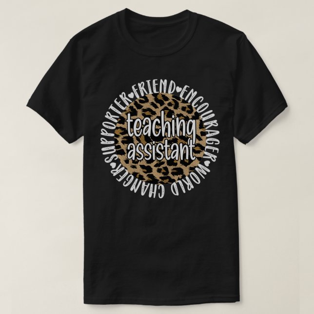Camiseta Assistente de Ensino de Apreciação do Assistente d (Frente do Design)
