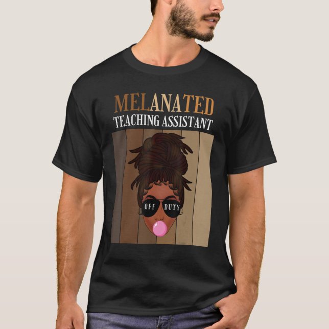 Camiseta Assistente de Ensino Melanizado Desligado No Dia P (Frente)