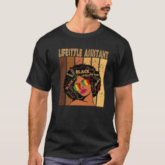 Camiseta Assistente de estilo de vida Afro-americano Black 
