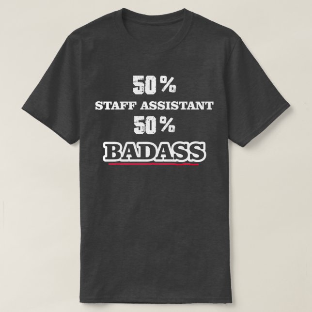 Camiseta Assistente de Funcionarios Engraçado (Frente do Design)